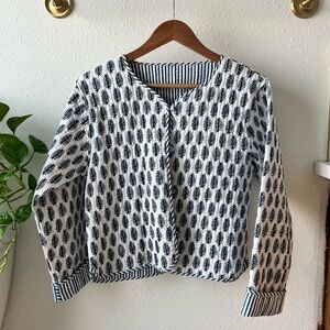 Quilted Cropped Reversible Cotton Jacket